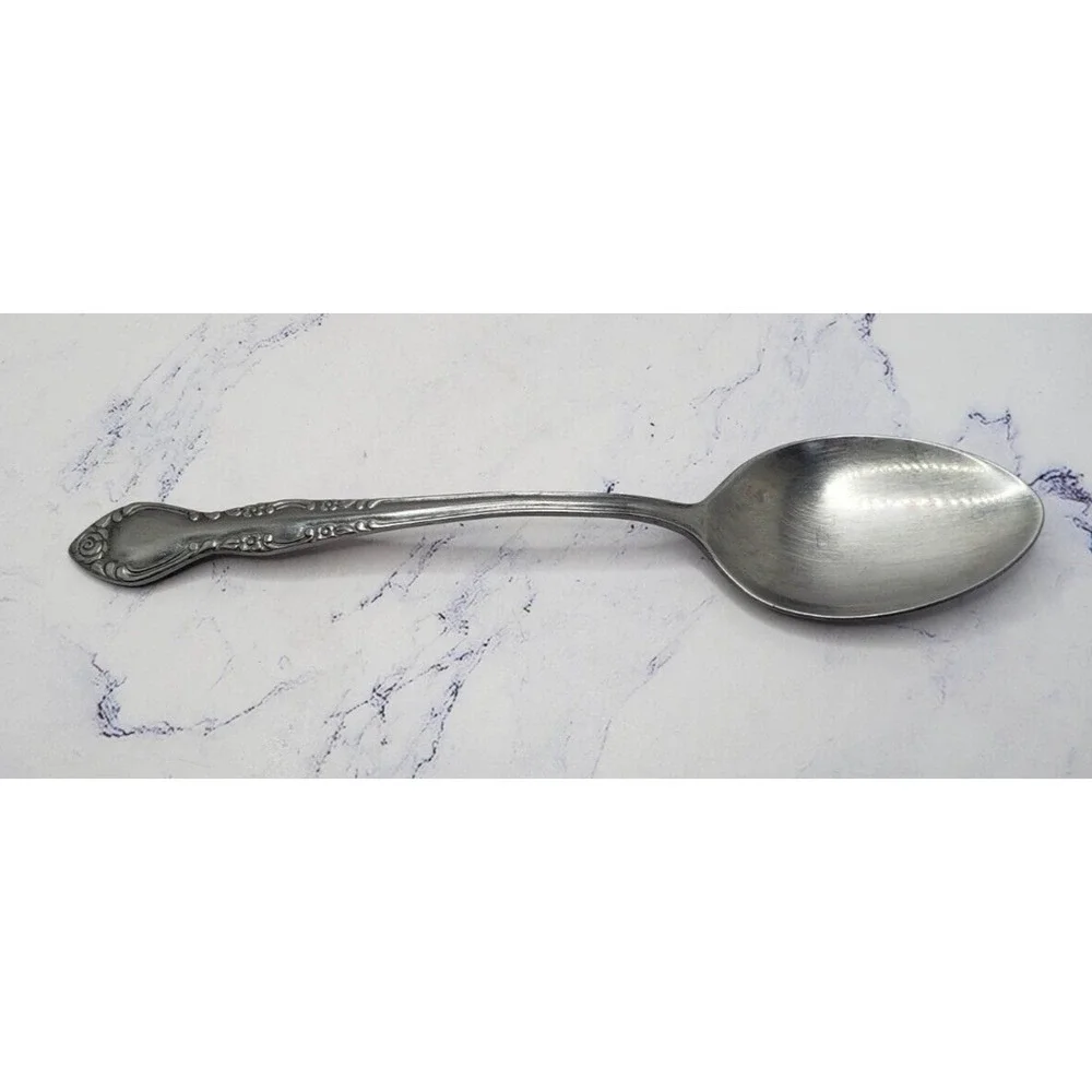 Orleans Silver Stainless ORL50 3 Piece Tablespoons Floral Scrolls Glossy